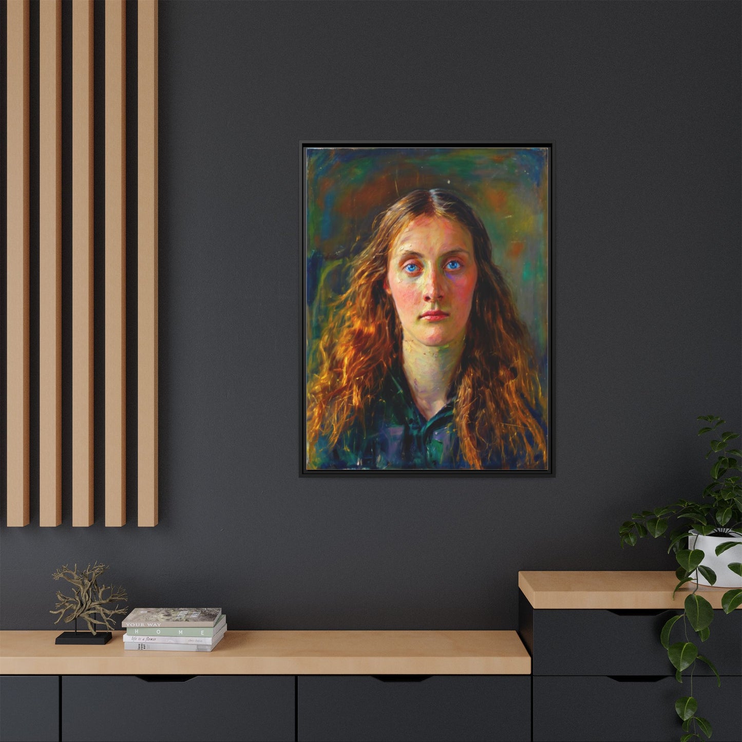 Framed Matte Canvas Print — Vintage Portrait Art