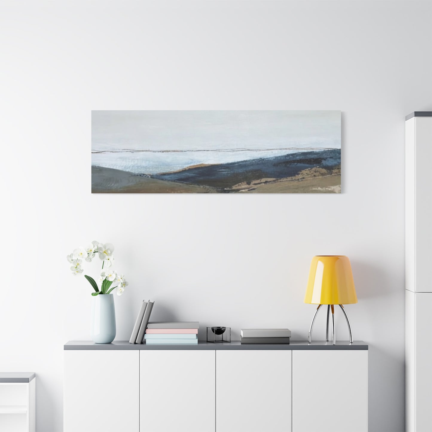 Abstract Coastal Landscape Canvas — Stretched Matte Wall Art