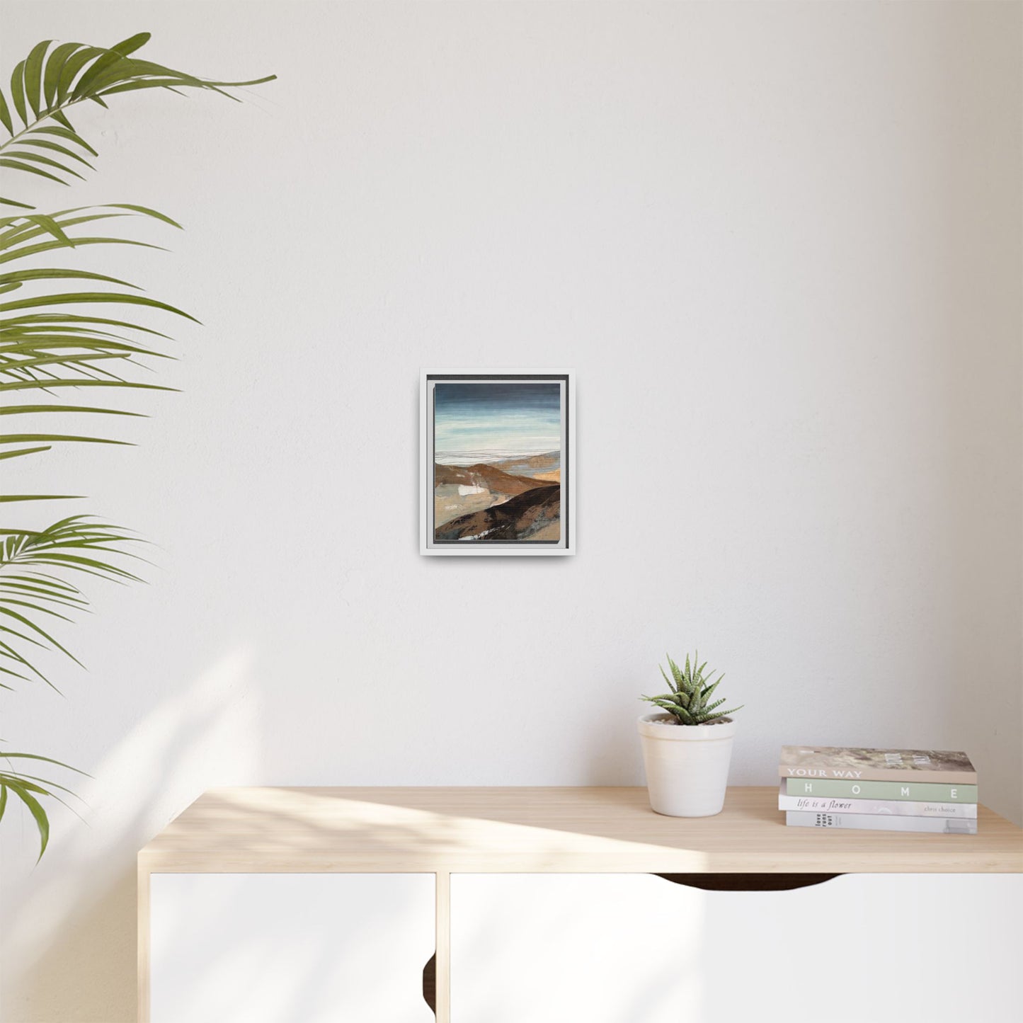 Framed Matte Canvas Art — Serene Abstract Landscape