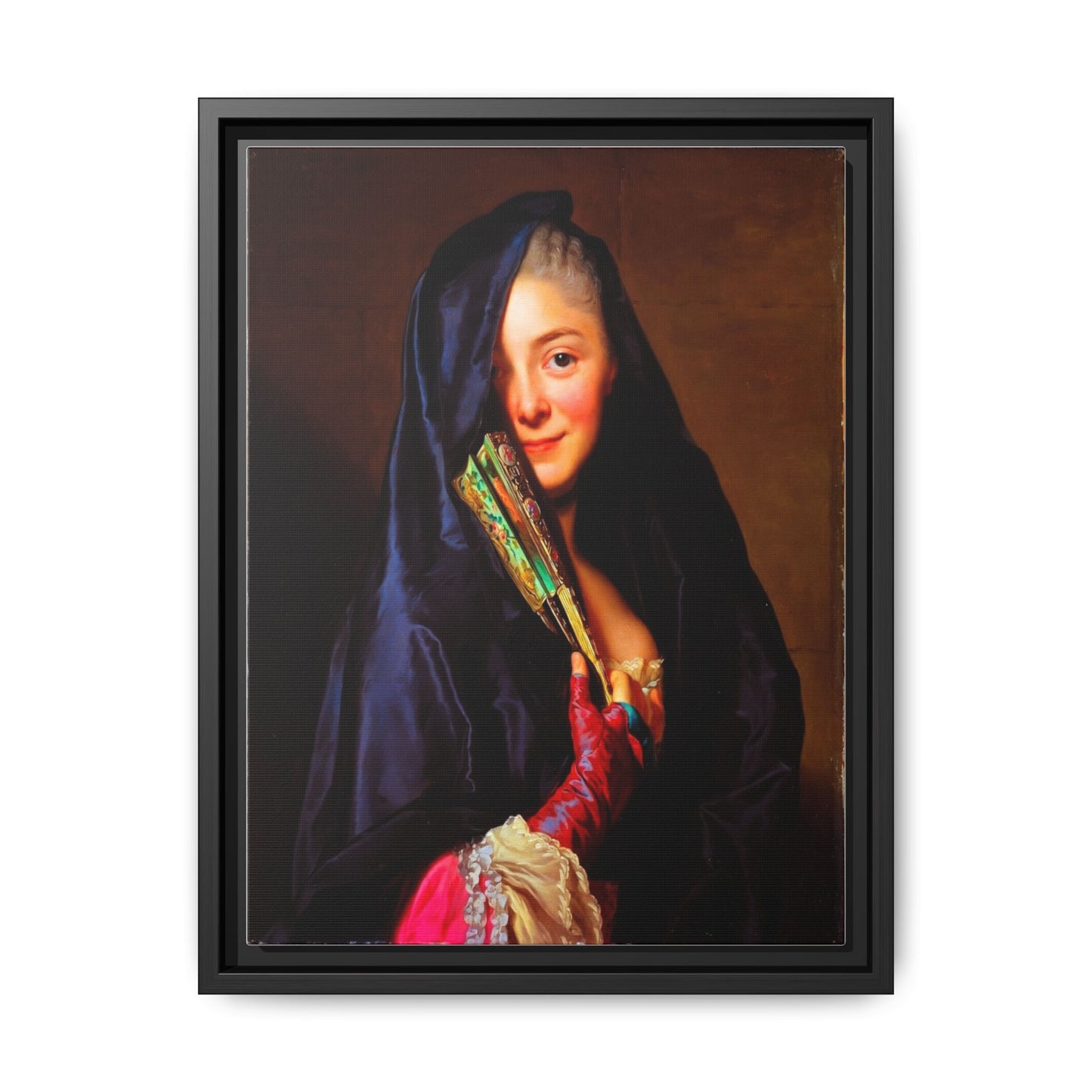 Framed Matte Canvas Wall Art — Classical Portrait Print