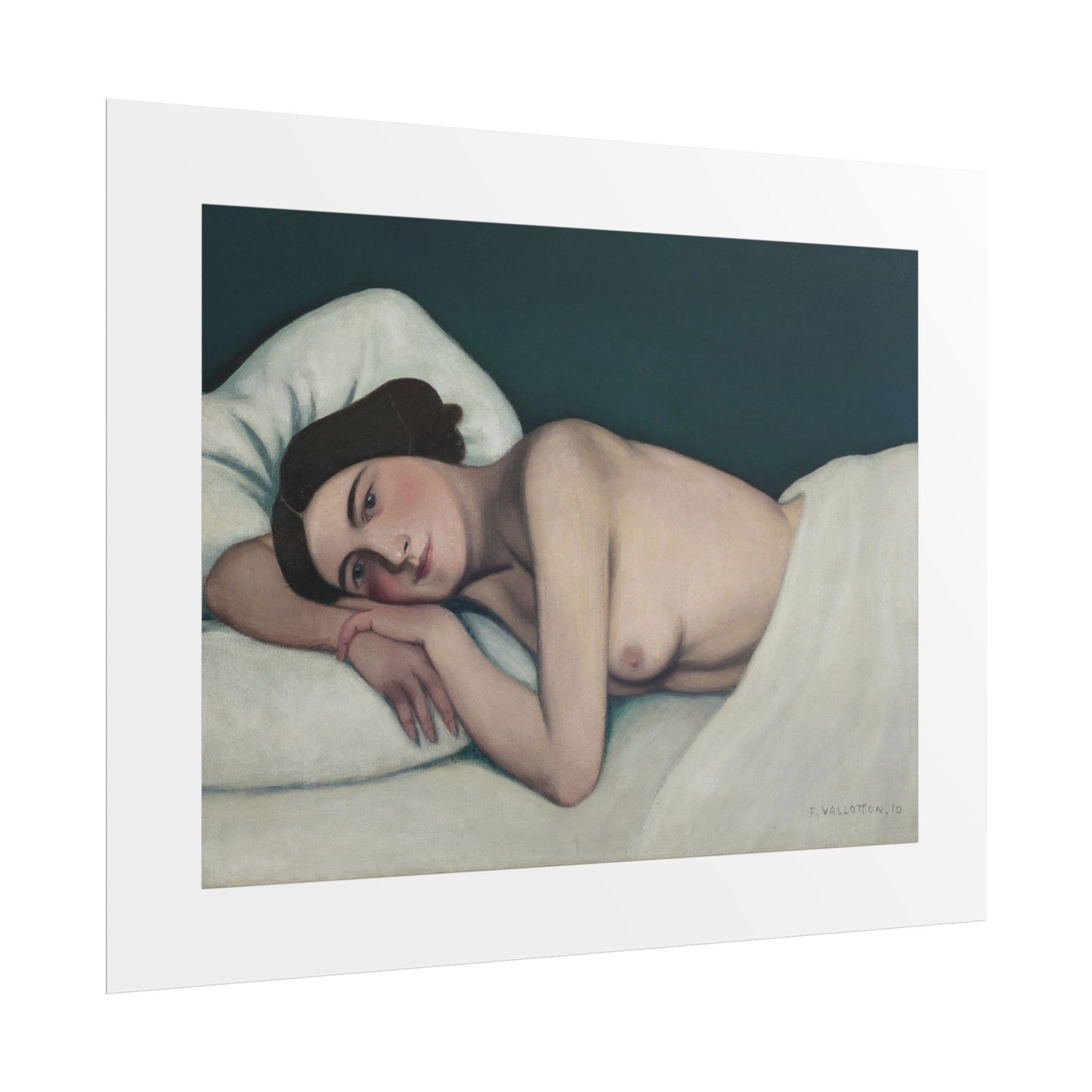 Nu au lit by Félix Vallotto  Wall Art Print