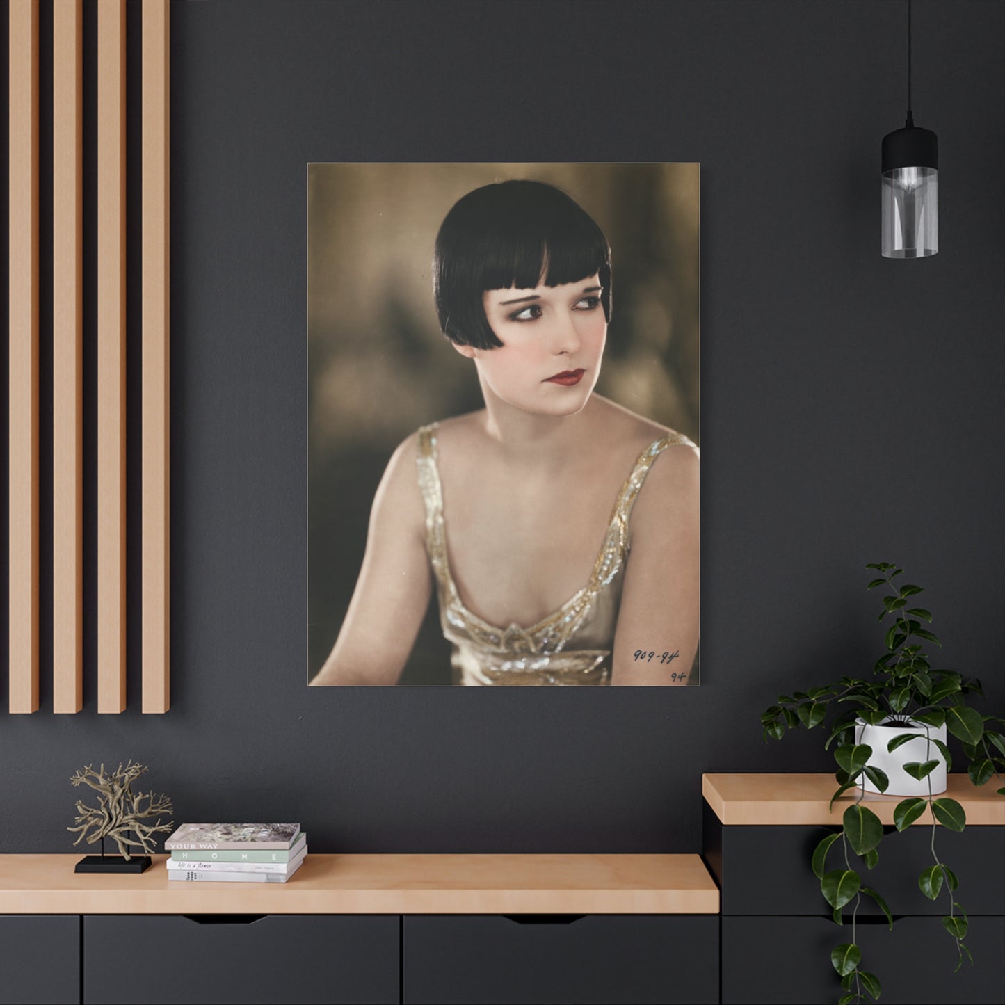 Vintage 1920s Louise Brooks Portrait Matte Canvas Print — Stretched Wall Art