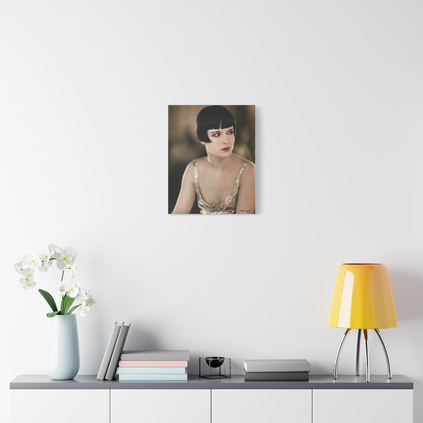 Vintage 1920s Louise Brooks Portrait Matte Canvas Print — Stretched Wall Art