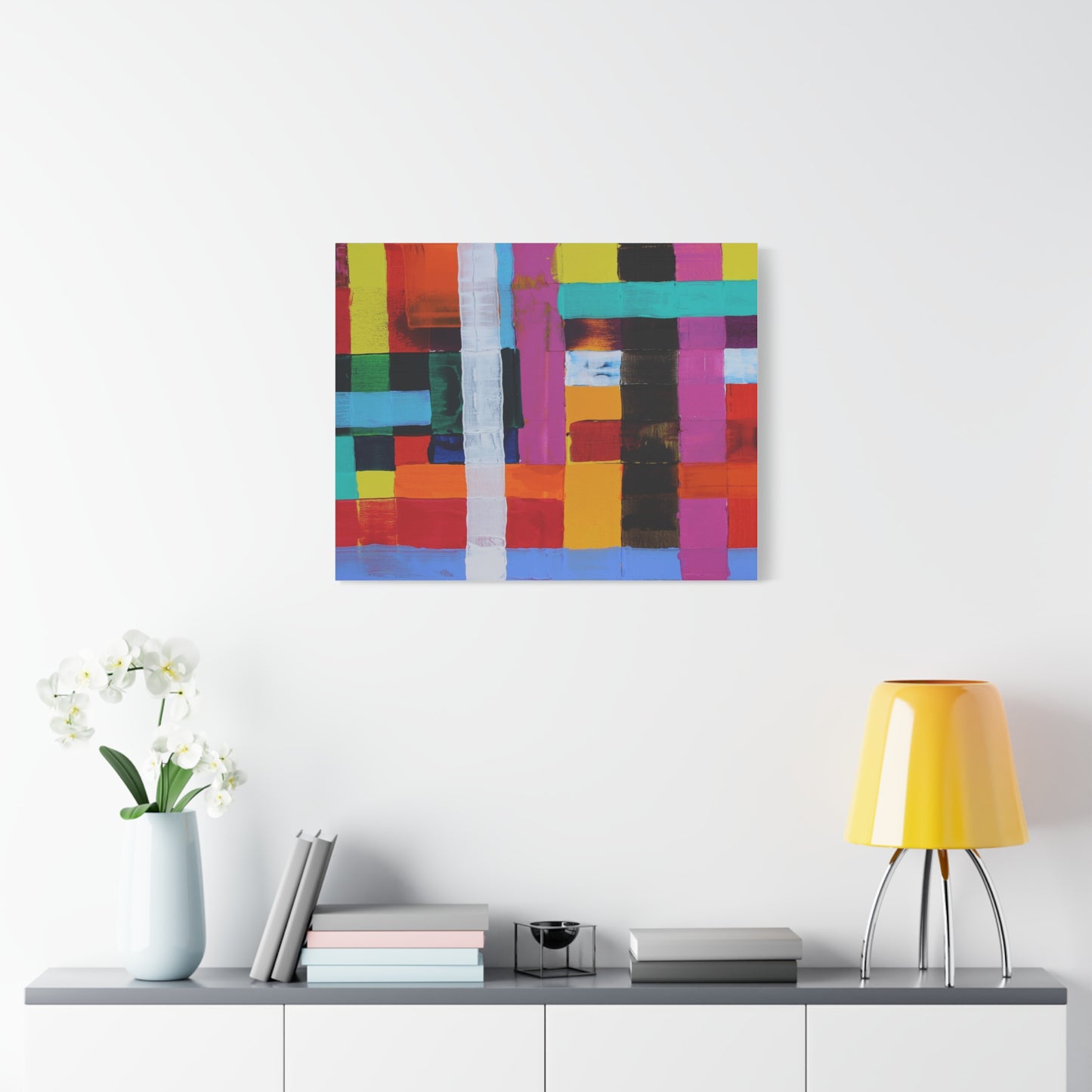 Farbfeld Malerei (Acryl) by Unknown Artist Matte Canvas Print Wall Art