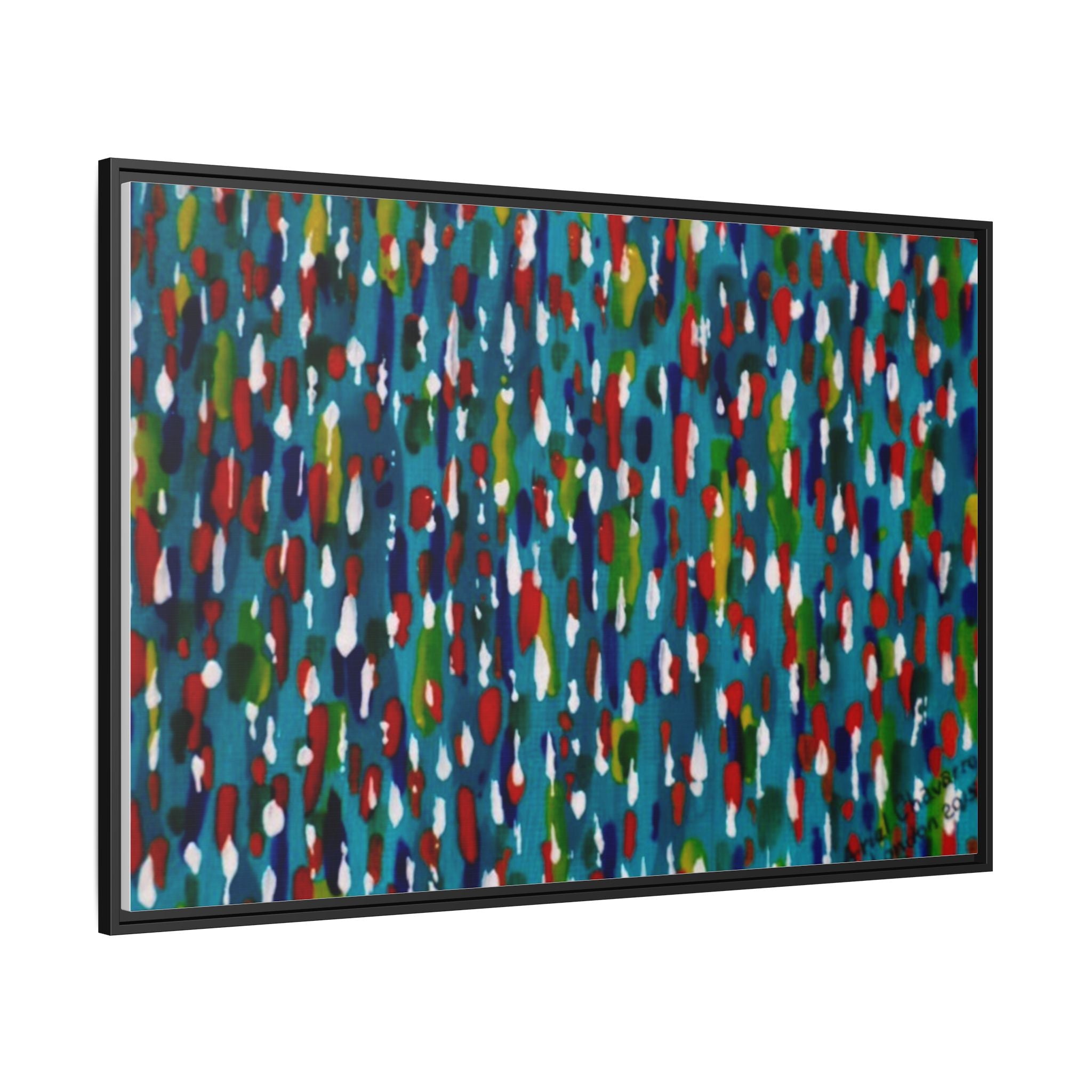 Colours Of The Soul Reflecting On Water by Ariel Chavarro Avila Matte Canvas Framed Art