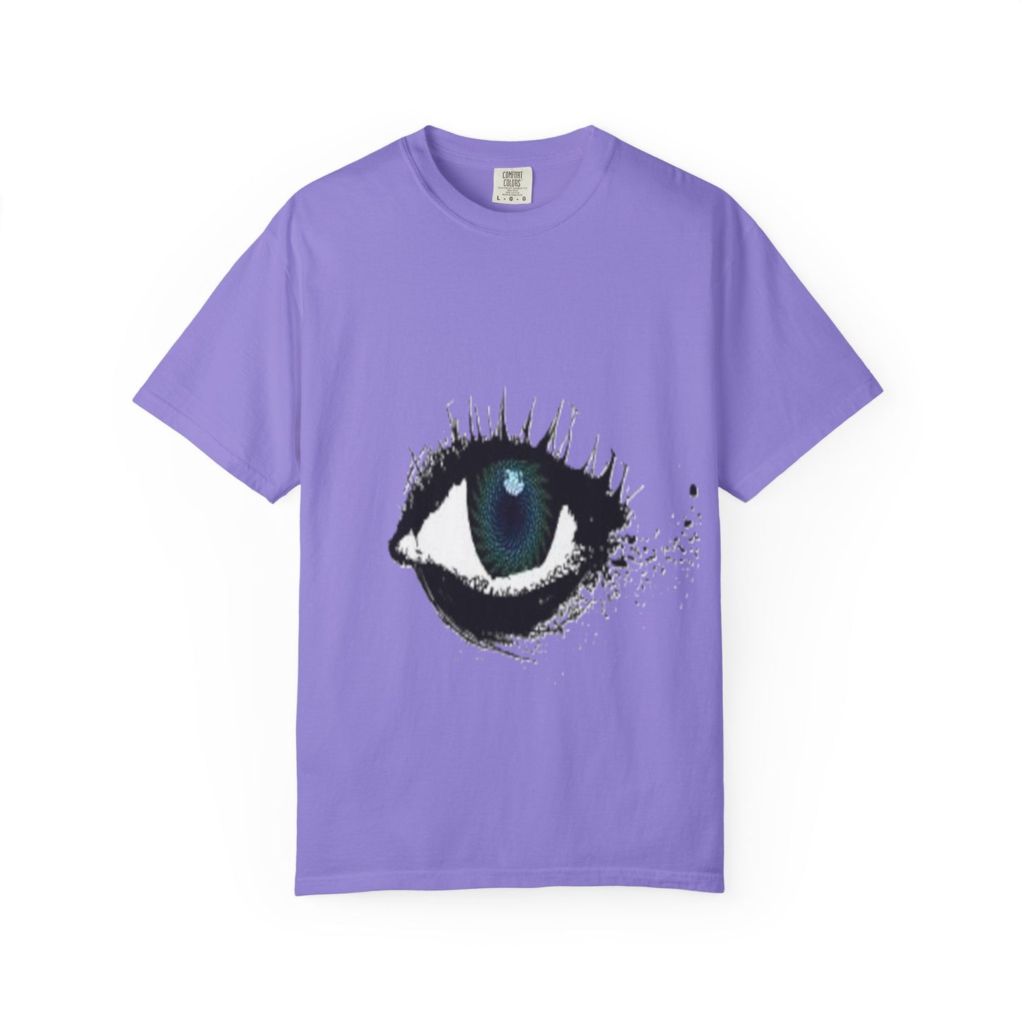 Eye Graphic T-Shirt — Blue Iris Grunge Art Tee