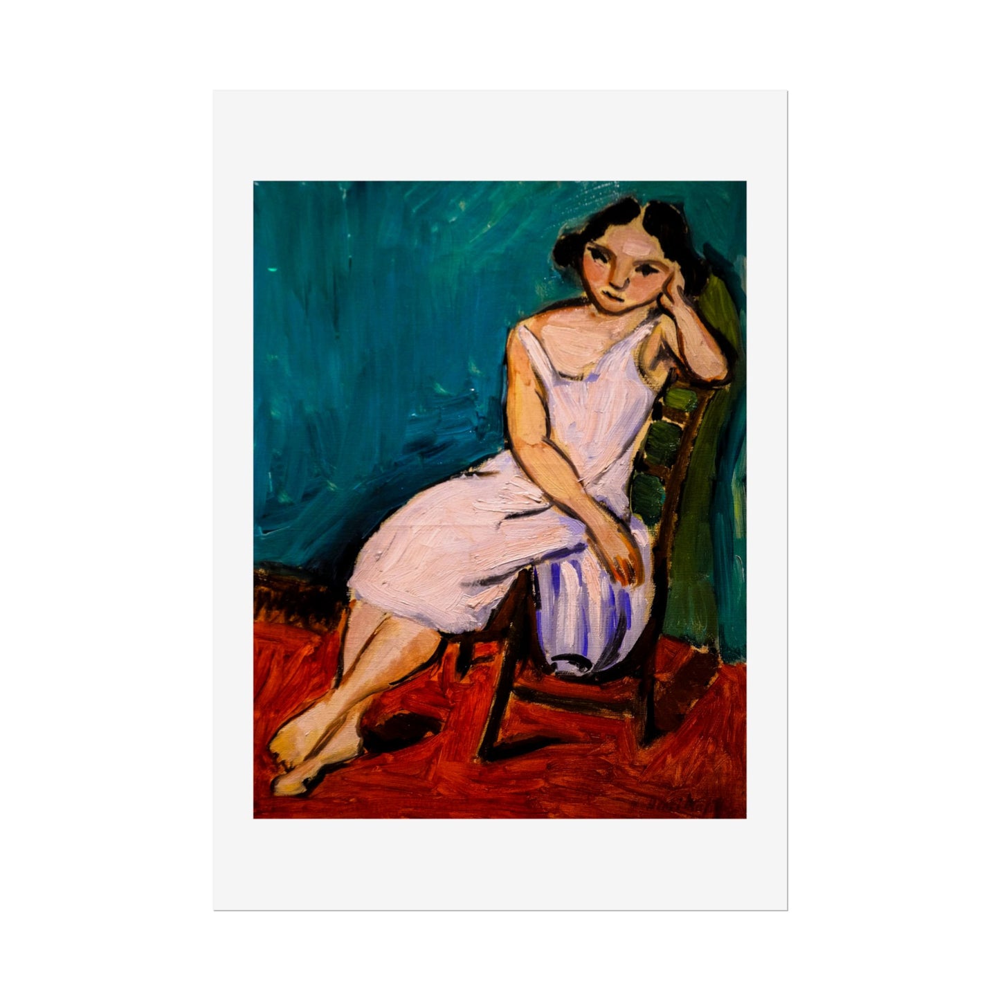 Jeune Fille assise by Henri Matisse Wall Art Print