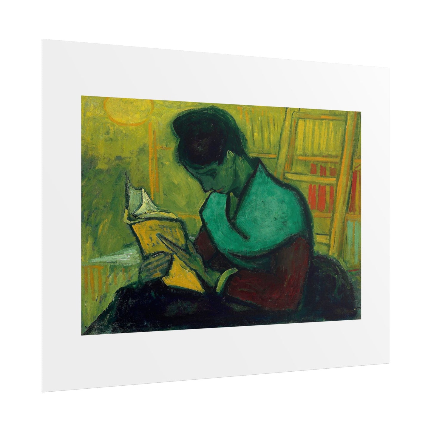 Une liseuse de romans by Vincent Van Gogh Wall Art Print