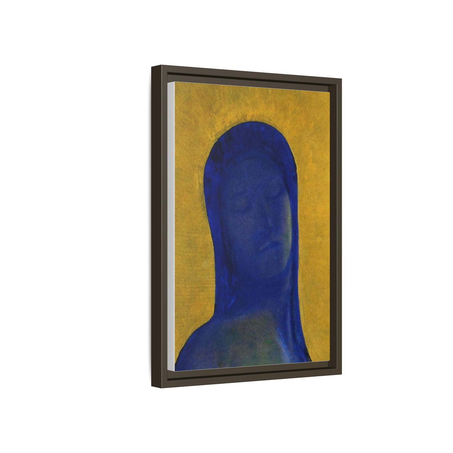 Closed Eyes by Odilon Redon Framed Matte Canvas Wall Art Print