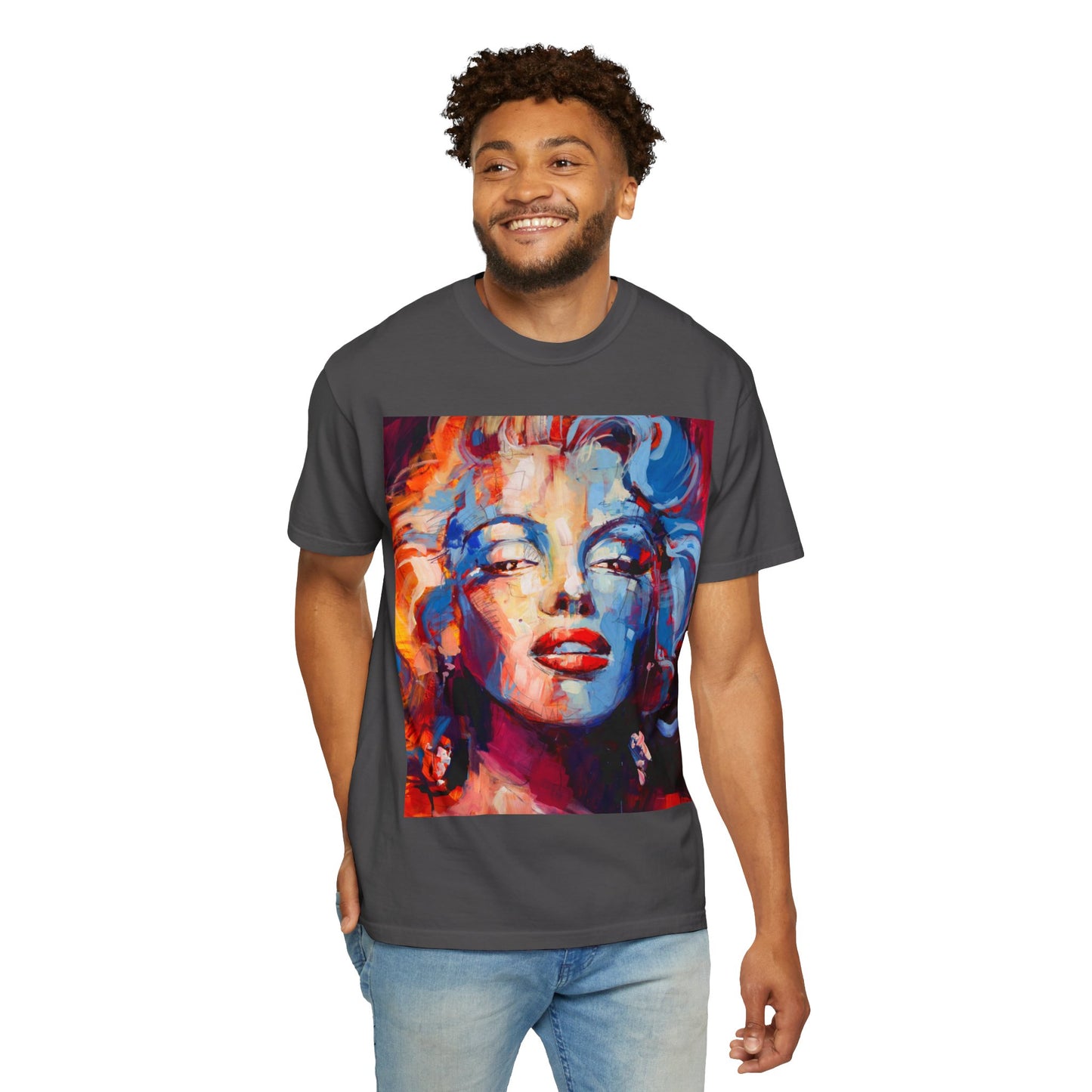 Artistic Pop Portrait T-Shirt — Colorful Marilyn-Inspired Graphic Tee