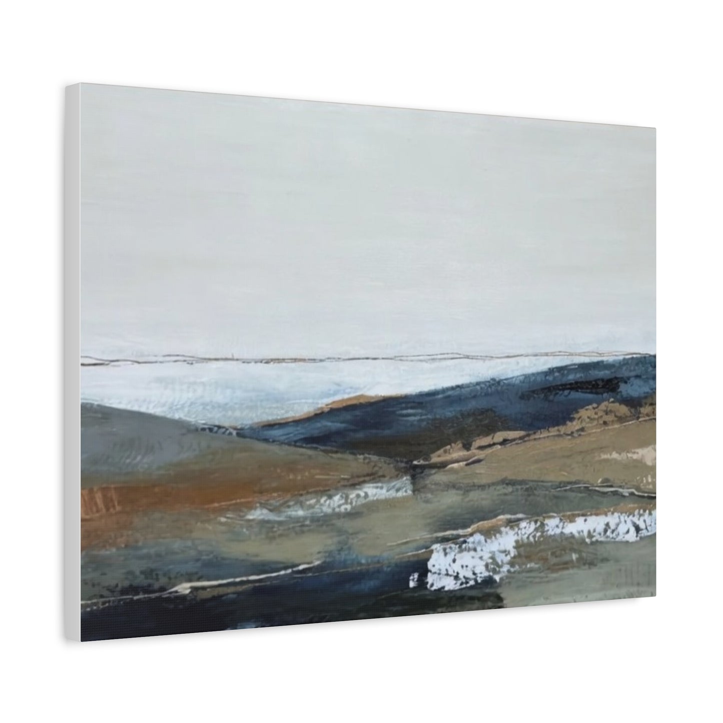Abstract Coastal Landscape Canvas — Stretched Matte Wall Art