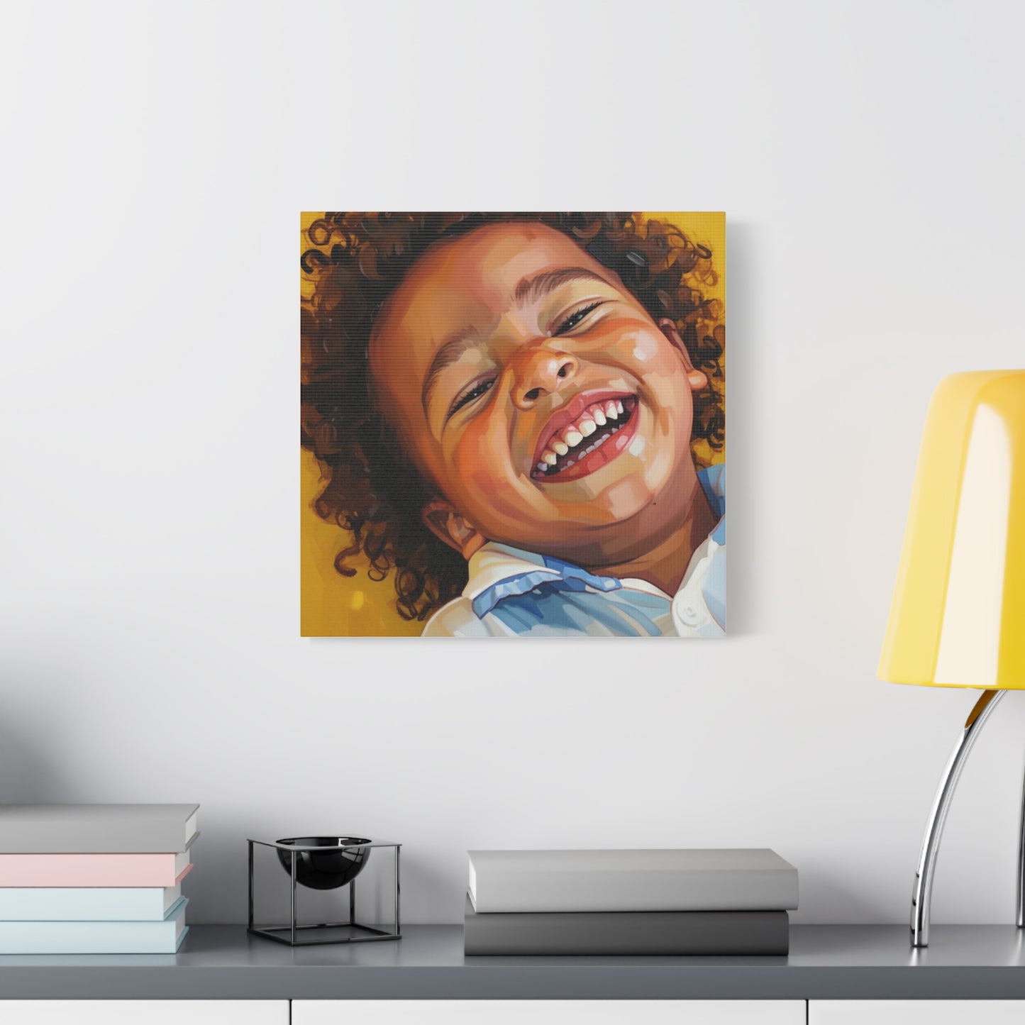 Joyful Child Portrait Canvas - Matte Stretched Wall Art