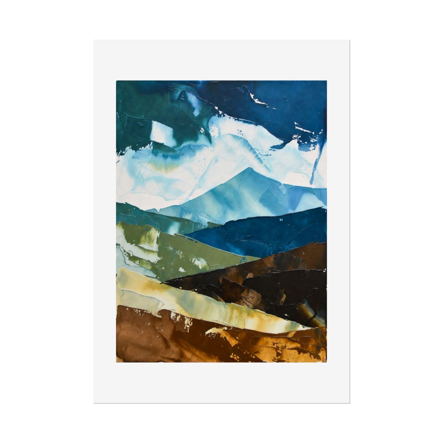 Abstract Mountain Landscape Poster — Rolled Art Print