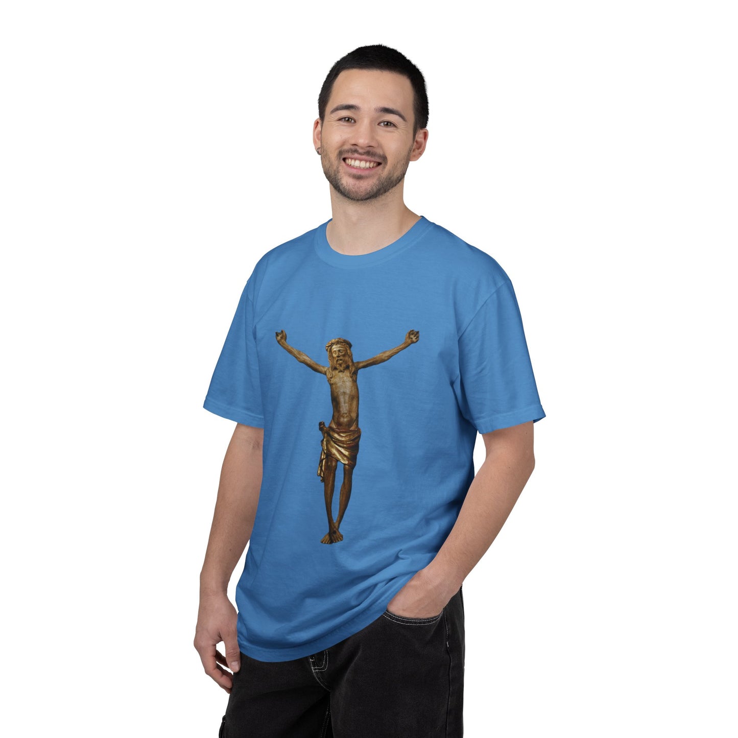 Unisex Christ on the cross Garment-Dyed T-shirt