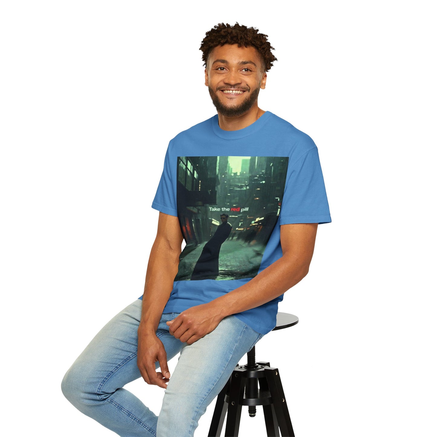 Take the Red Pill T-Shirt — Cyberpunk Noir Graphic Tee