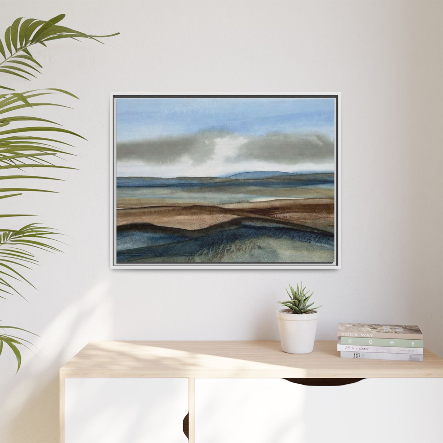 Matte Canvas Landscape, Framed (Multi-color)