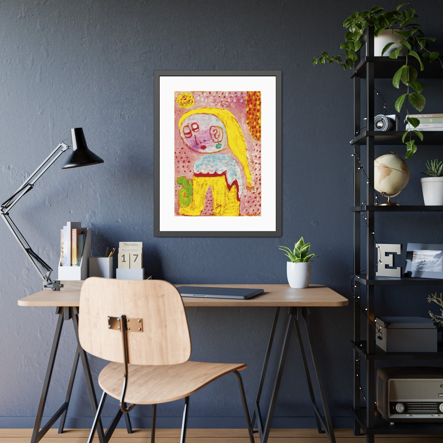 Magdalena vor der Bekehrung by Paul Klee Framed Abstract Wall Art Print