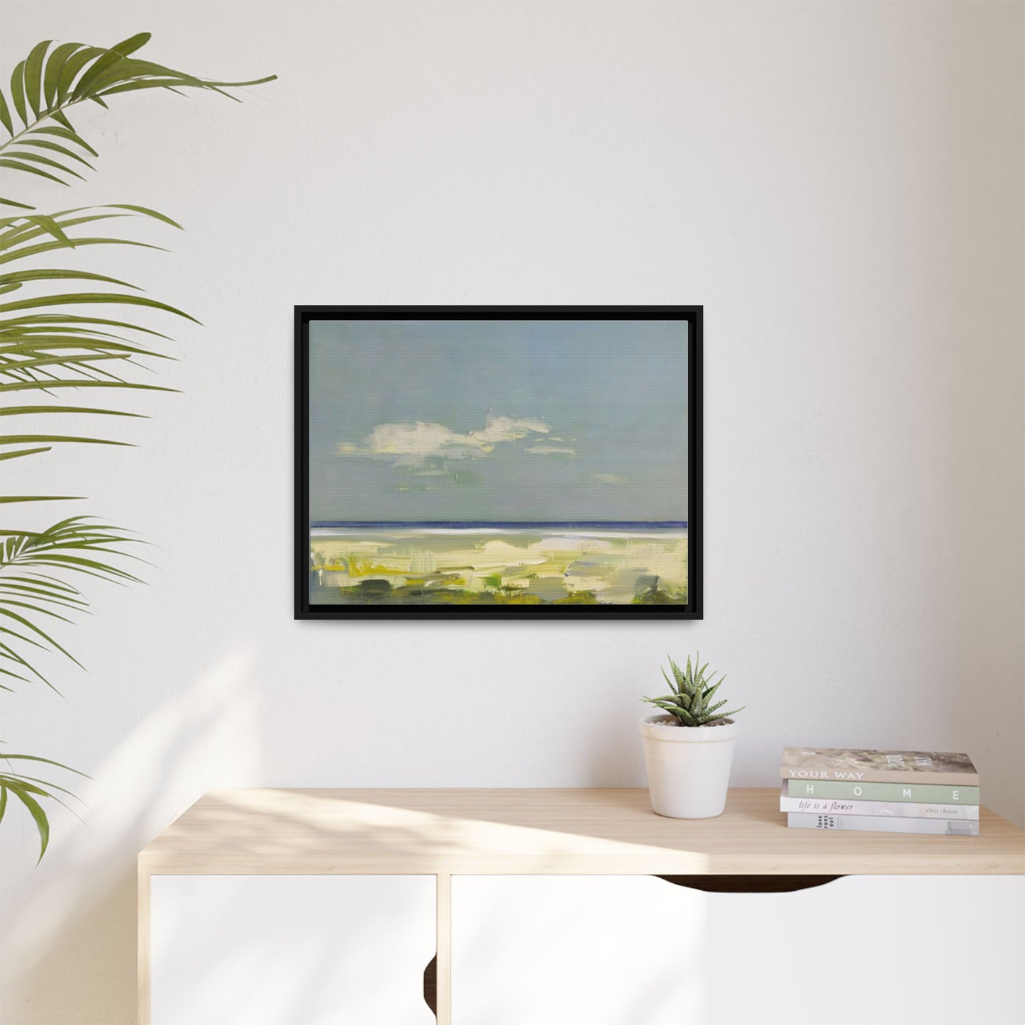 Coastal Calm Matte Canvas Framed Wall Art