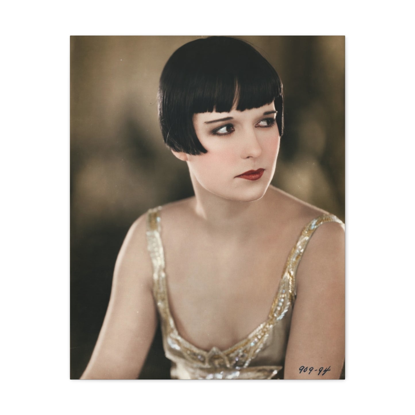 Vintage 1920s Louise Brooks Portrait Matte Canvas Print — Stretched Wall Art