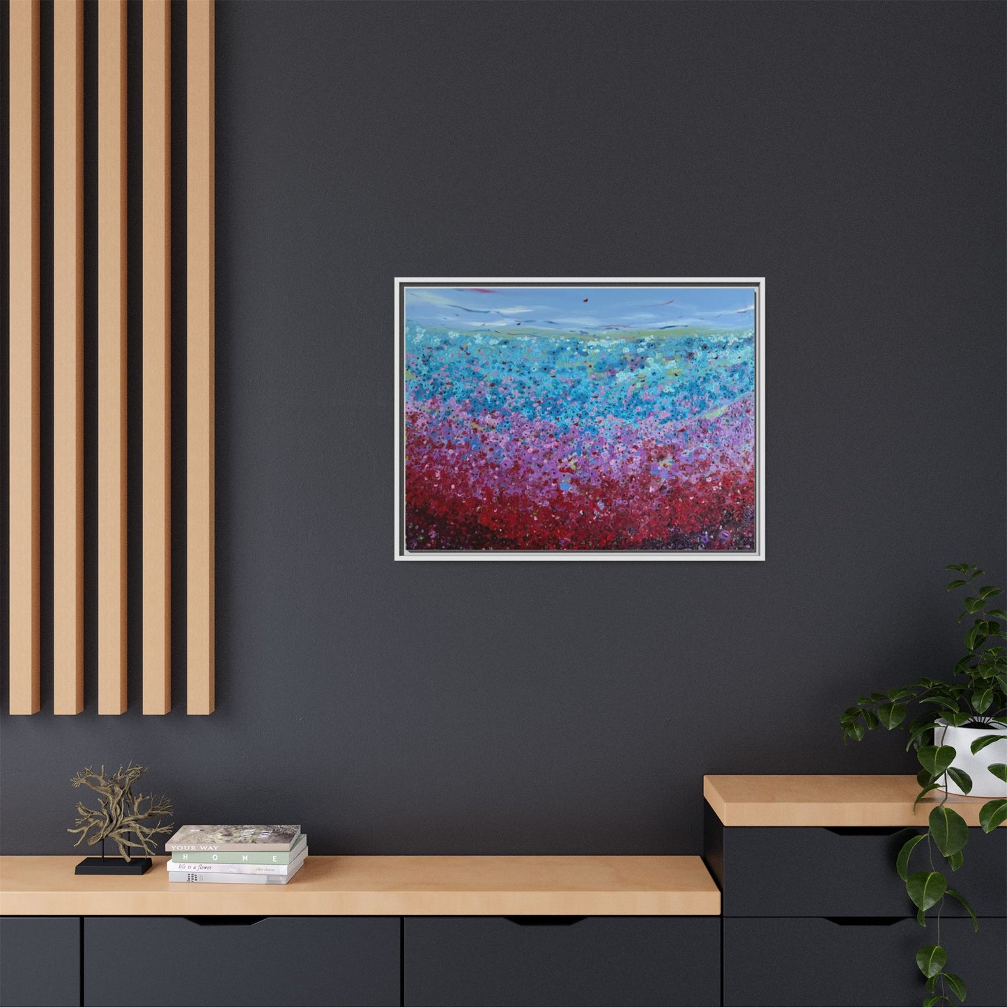 Bloom by Unknown Framed Matte Canvas Abstract Floral Field Wall Art