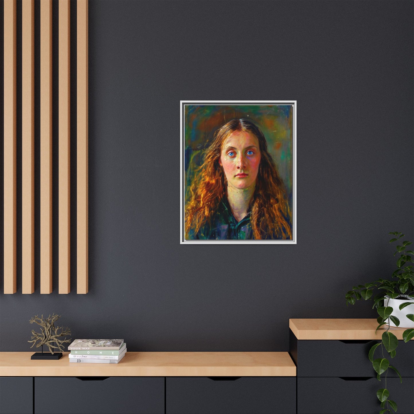 Framed Matte Canvas Print — Vintage Portrait Art