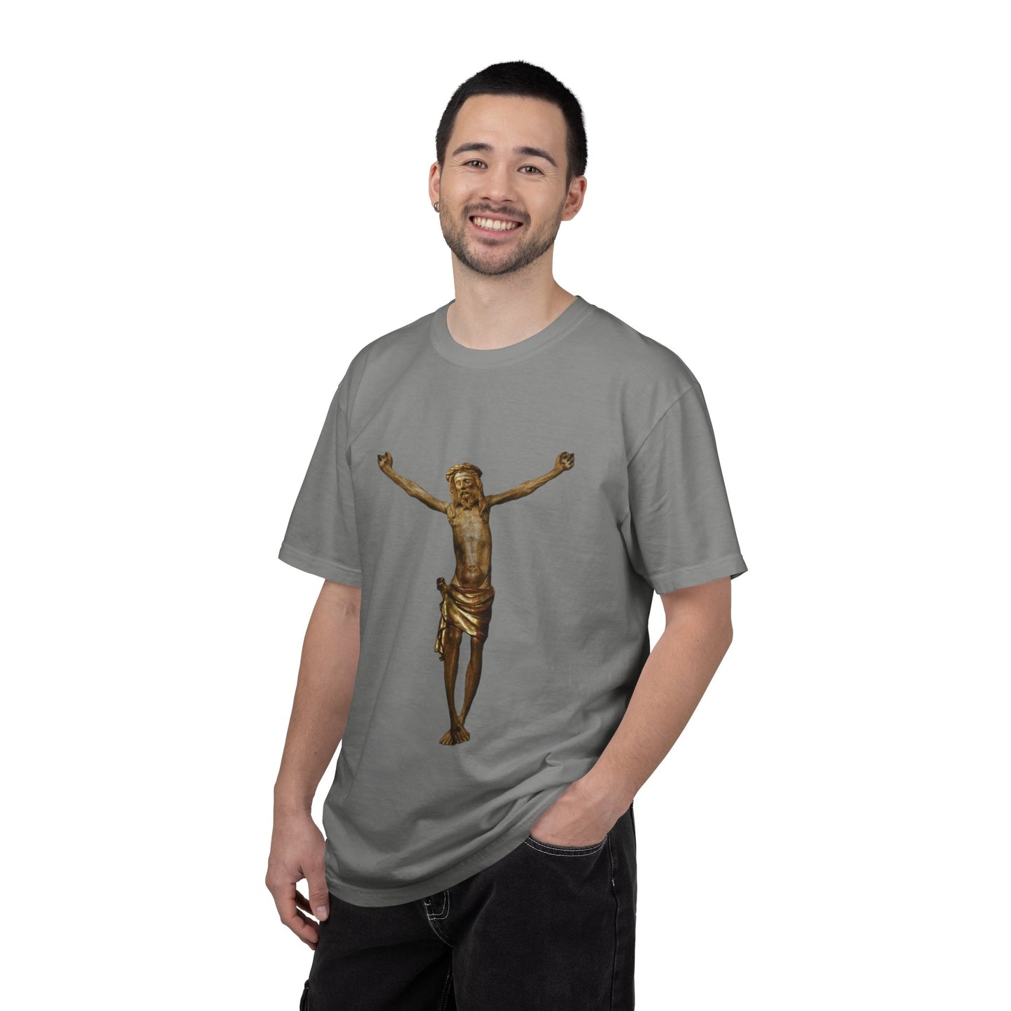 Unisex Christ on the cross Garment-Dyed T-shirt