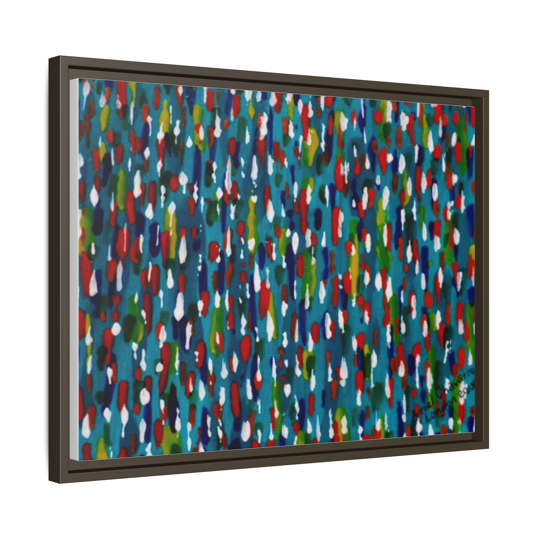Colours Of The Soul Reflecting On Water by Ariel Chavarro Avila Matte Canvas Framed Art