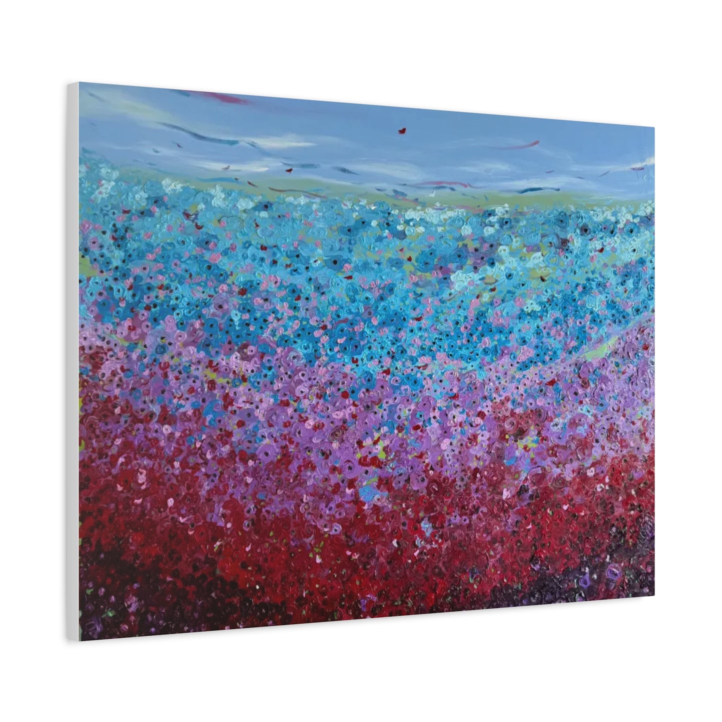 Bloom by Unknown Abstract Coastal Bloom Canvas Wall Art — Matte Stretched 1.25"