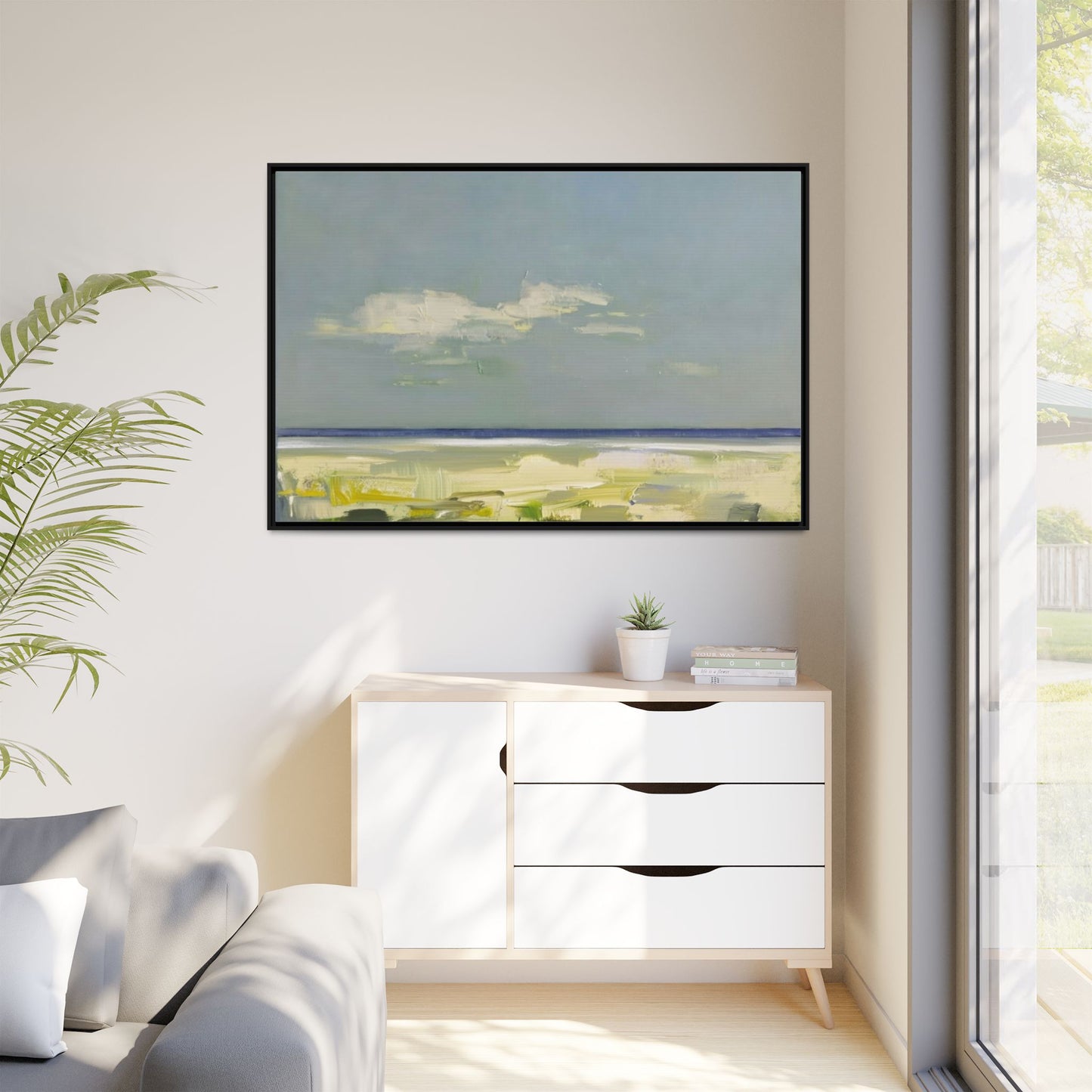 Coastal Calm Matte Canvas Framed Wall Art