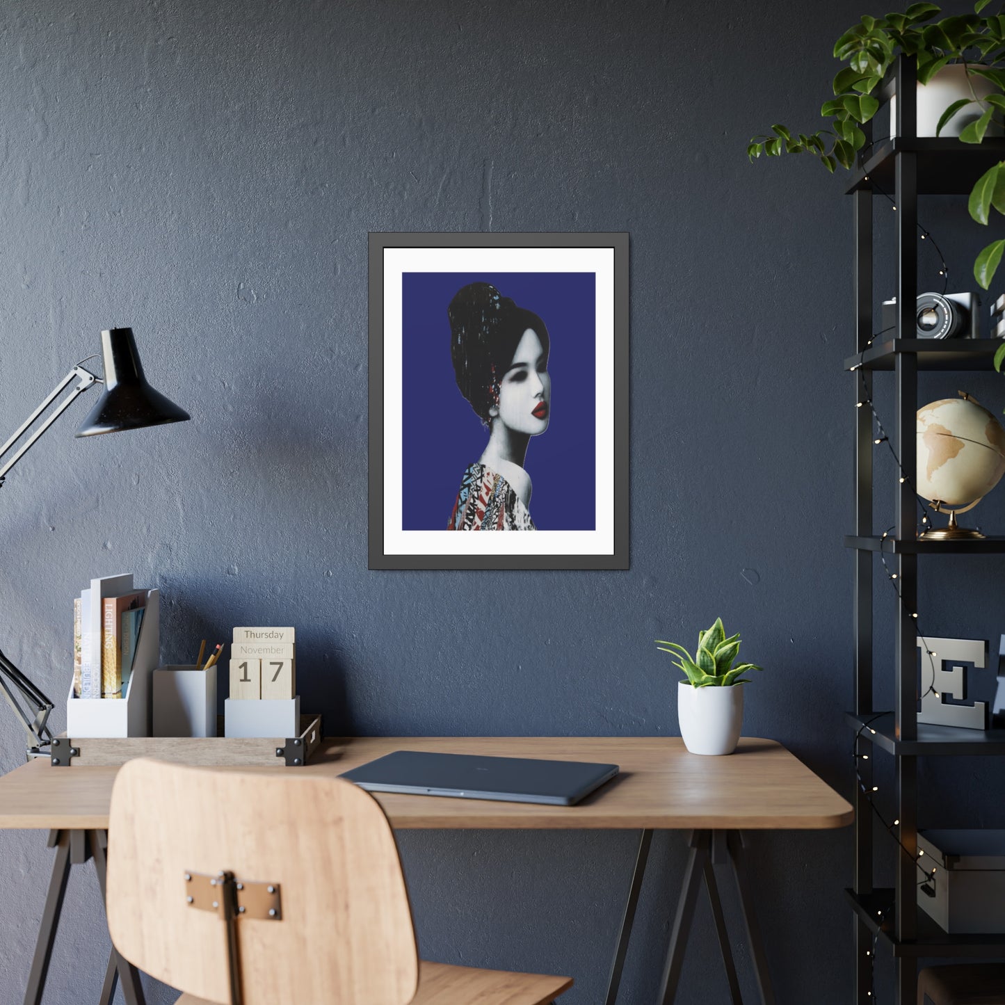 Geisha Portrait - Framed Paper Posters
