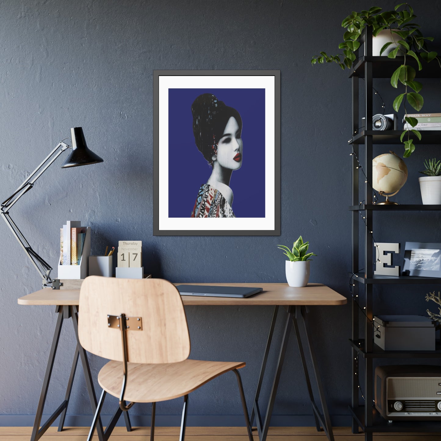 Geisha Portrait - Framed Paper Posters