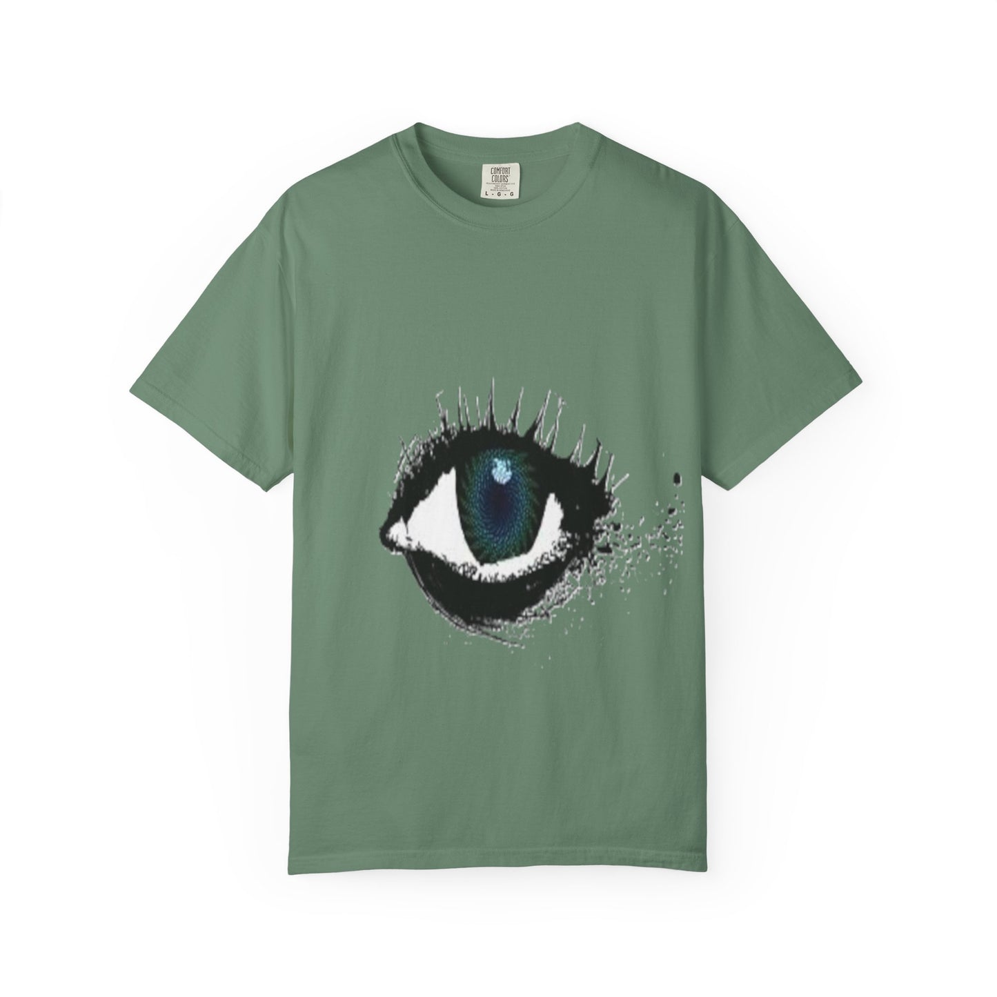 Eye Graphic T-Shirt — Blue Iris Grunge Art Tee