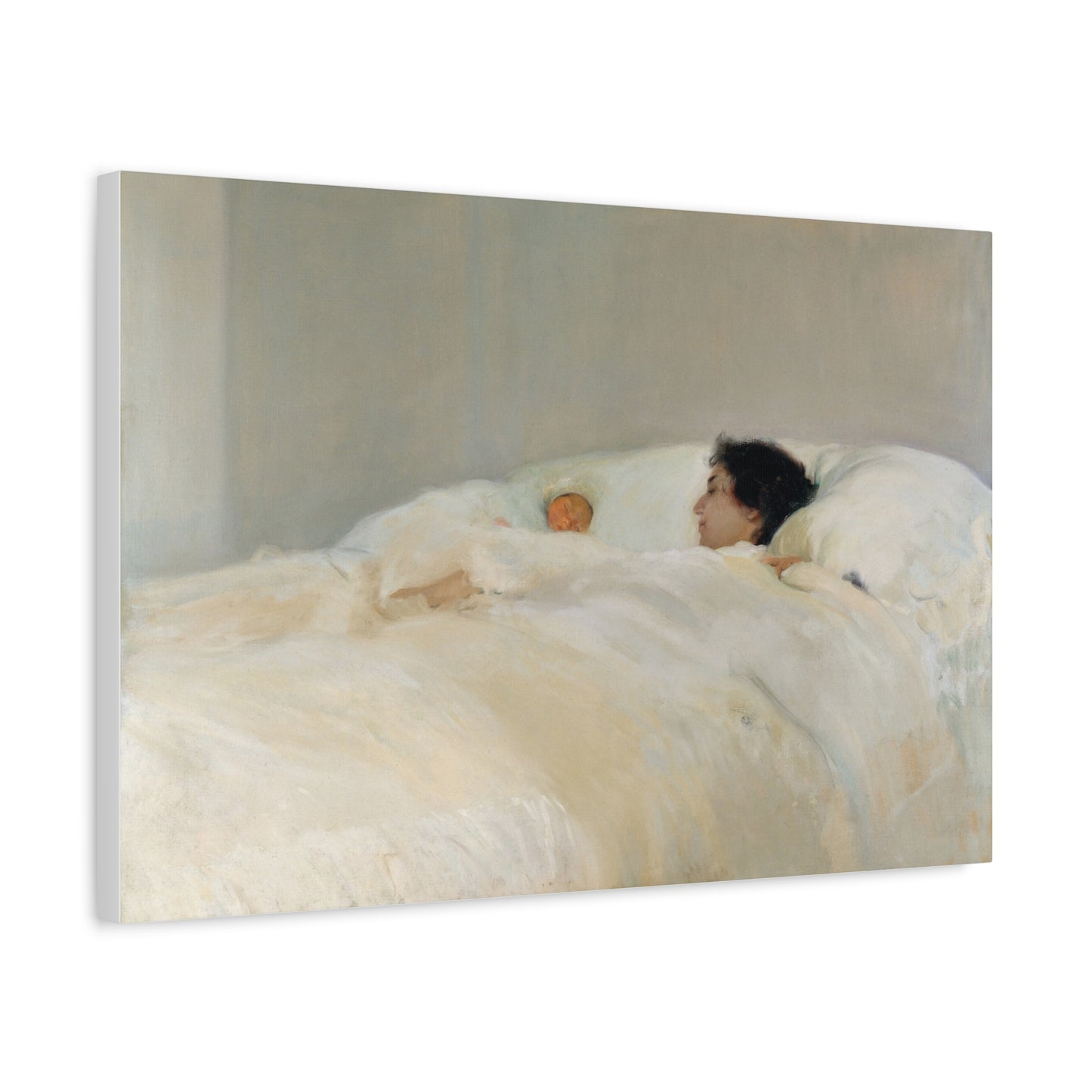 Mother by Joaquin Sorolla y Bastida Art Canvas Print — Serene Nursery Wall Decor