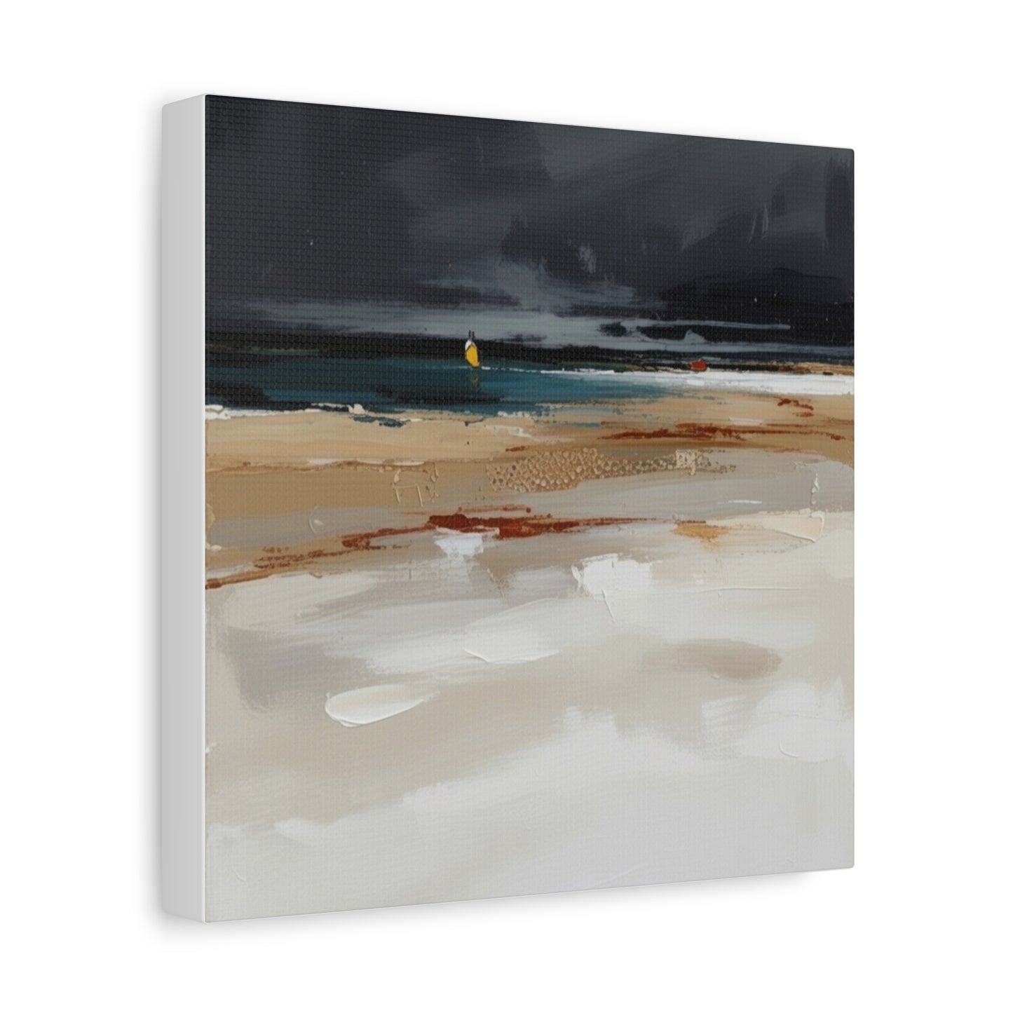 Beachscape Canvas Art — Stormy Seascape Matte Stretched Wall Art