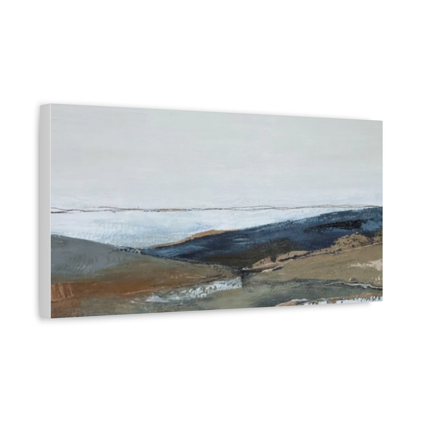 Abstract Coastal Landscape Canvas — Stretched Matte Wall Art