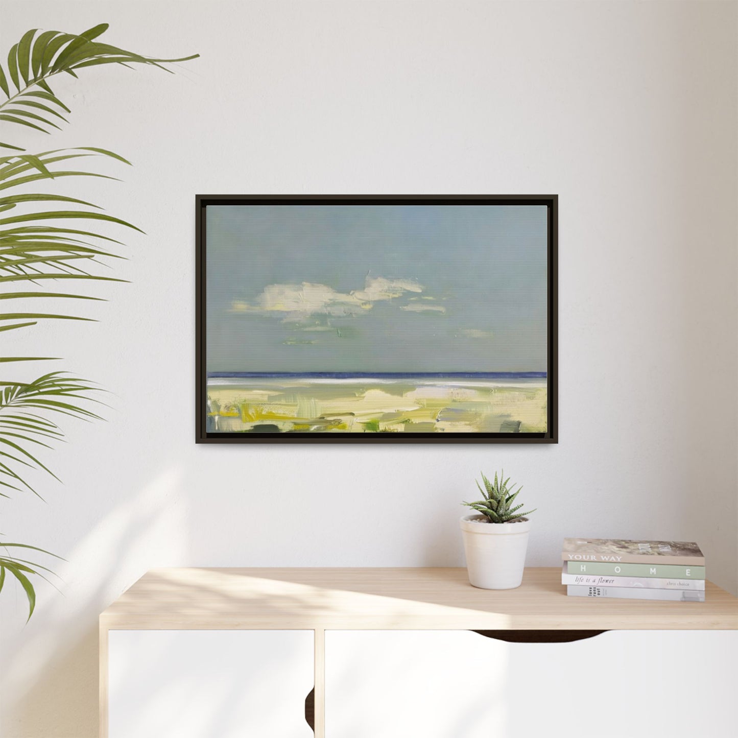 Coastal Calm Matte Canvas Framed Wall Art