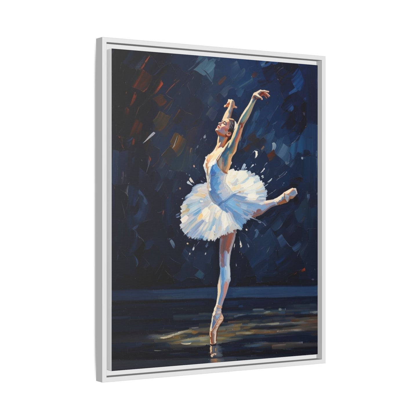Ballerina Ballet Canvas Print — Framed Matte Wall Art