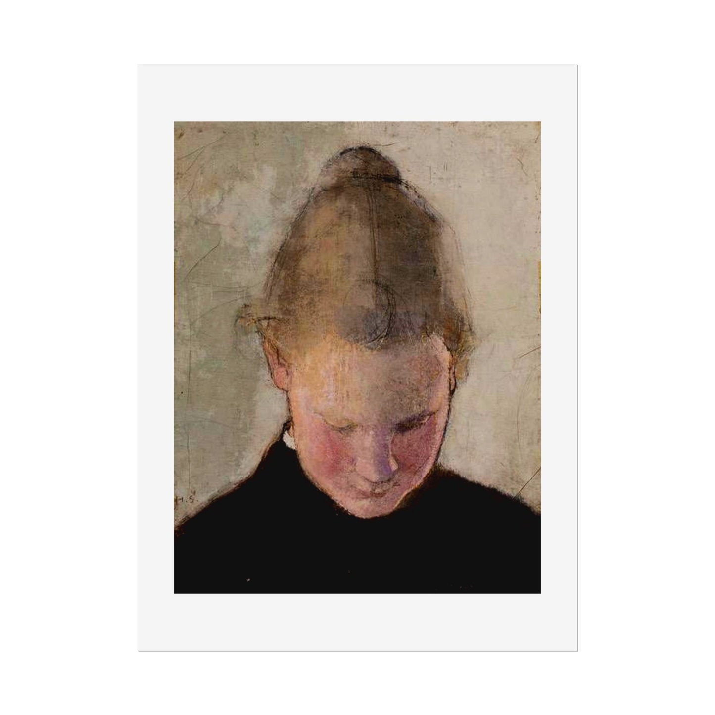 Lukeva tytto by Helena Schjerfbeck Wall Art Print