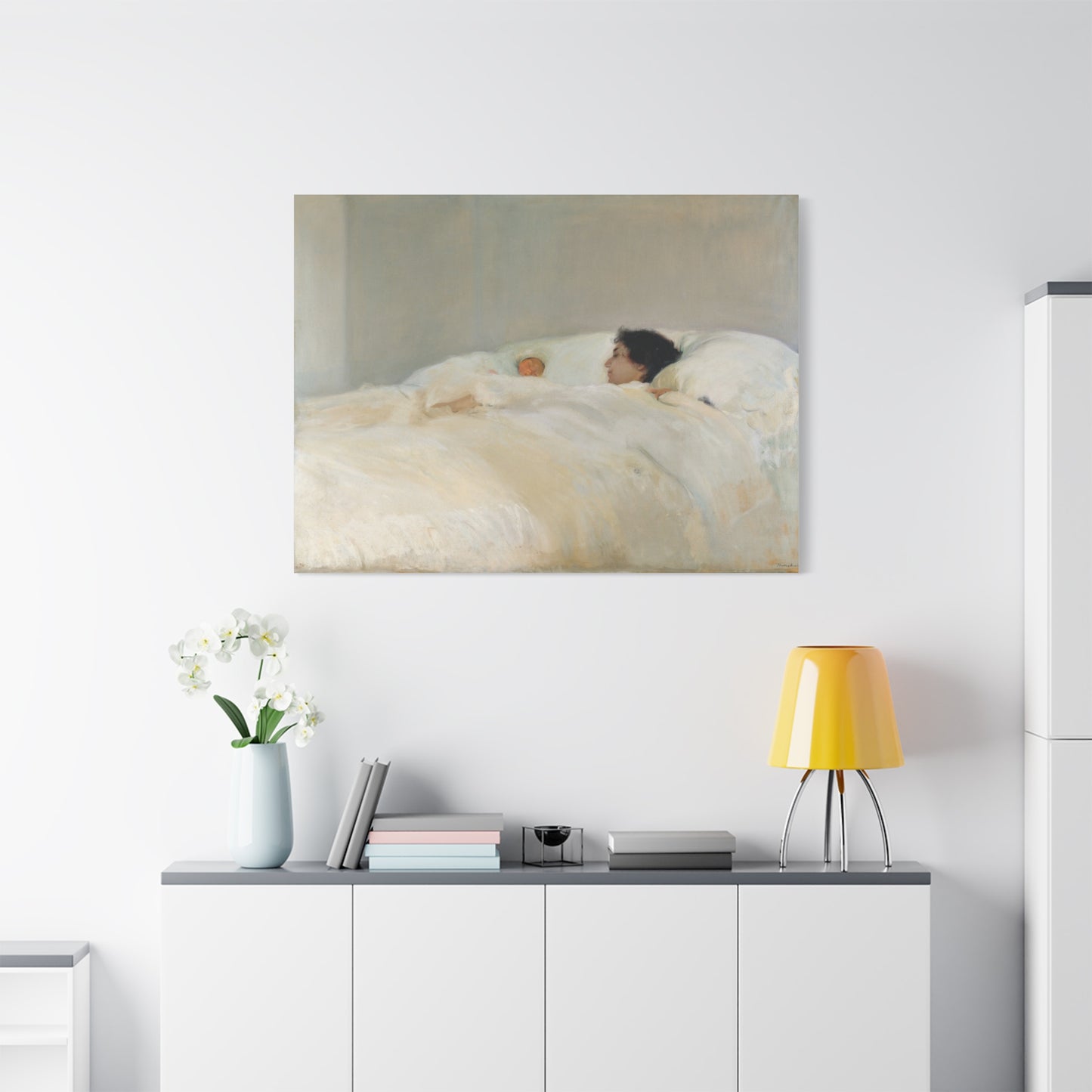 Mother by Joaquin Sorolla y Bastida Art Canvas Print — Serene Nursery Wall Decor