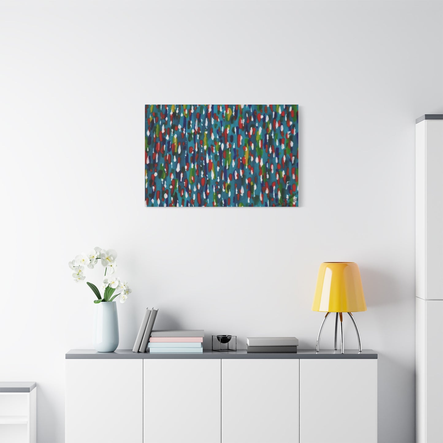 Colours Of The Soul Reflecting On Water by Ariel Chavarro Avila Matte Canvas Wall Art