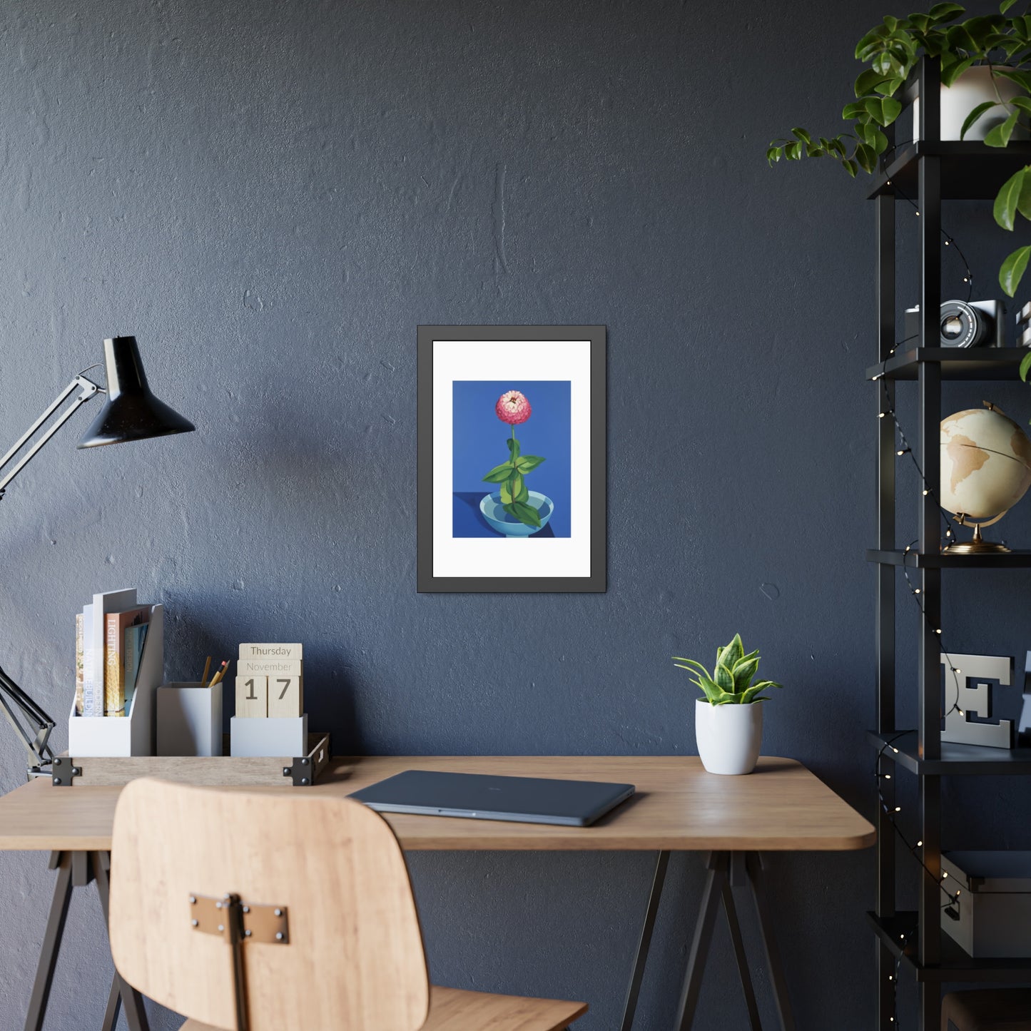 Framed Poster — Pink Bloom Still Life Wall Art