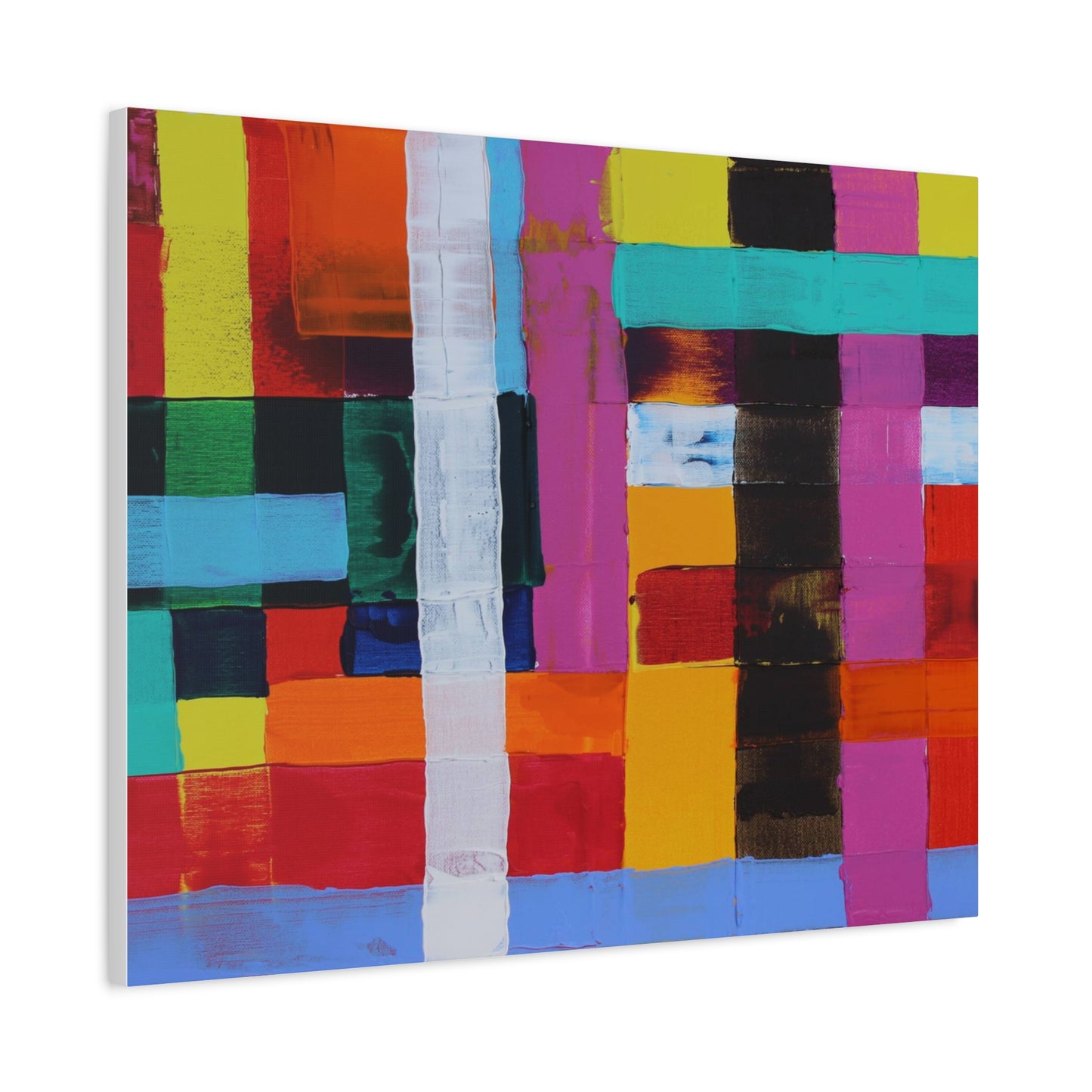 Farbfeld Malerei (Acryl) by Unknown Artist Matte Canvas Print Wall Art