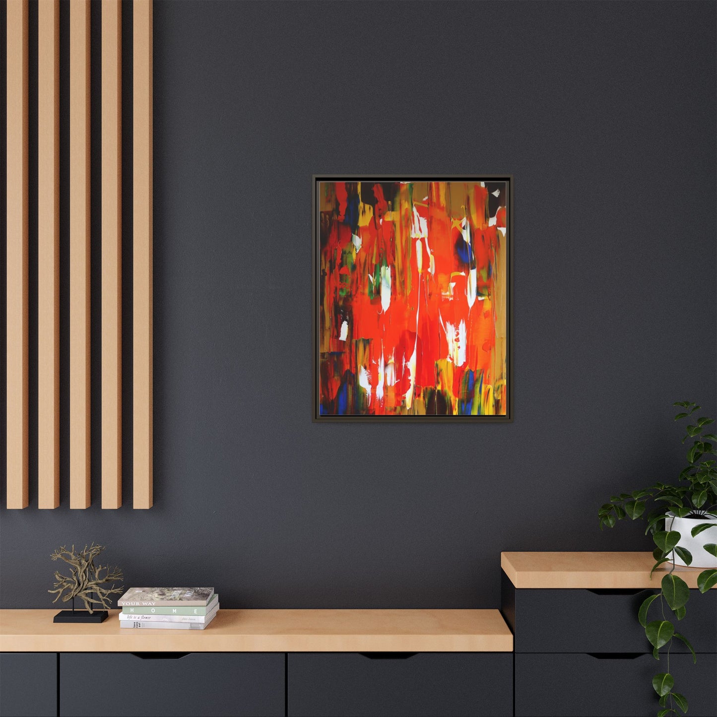 Burn baby burn by Norman Barrett Framed Matte Canvas Wall Art