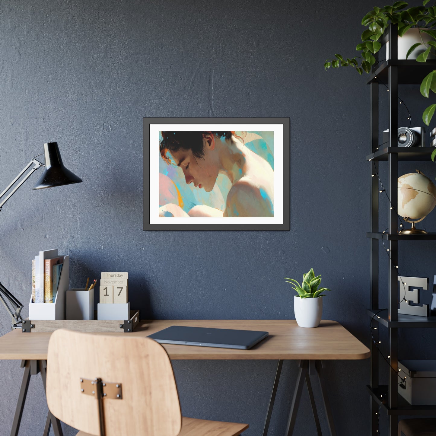 Framed Art Poster — Serene Portrait Print for Home Decor