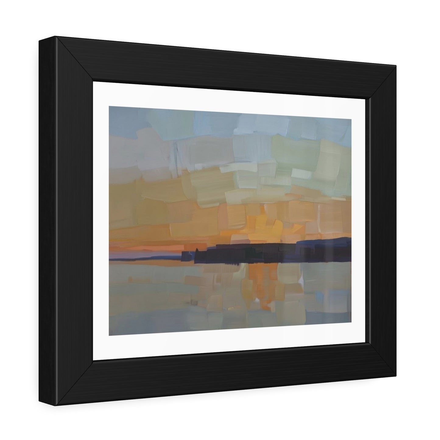 Framed Poster  Abstract Coastal Sunset Art Print