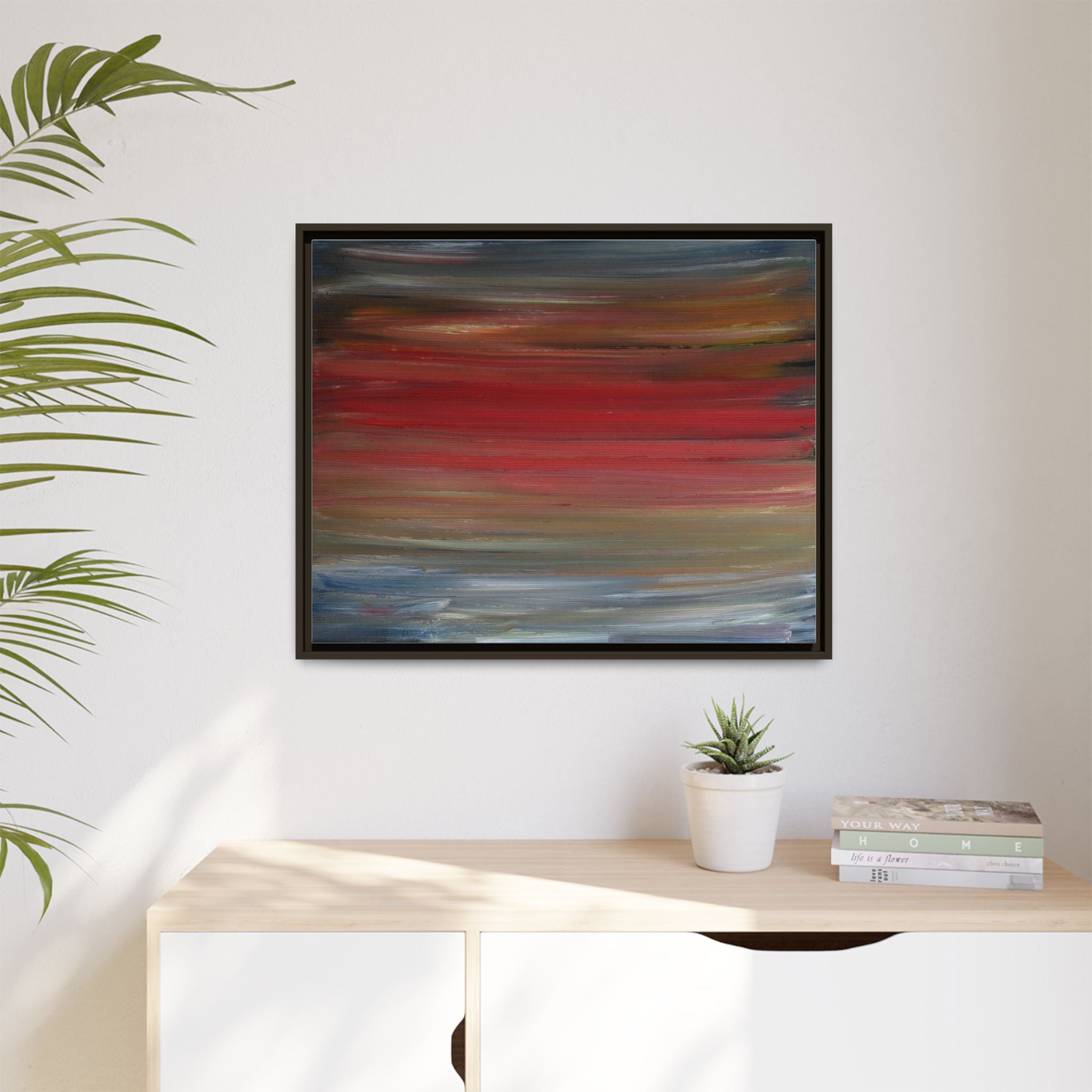 Misty morning by Norman Barrett Framed Matte Canvas Wall Art