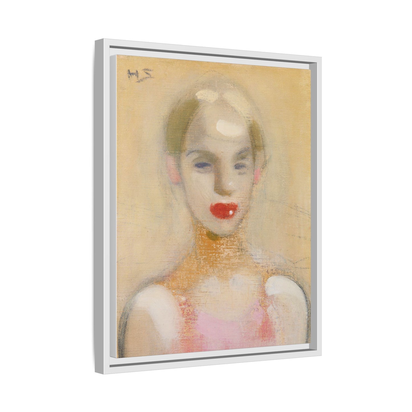Circus Girl by Helene Schjerfbeck Framed Matte Canvas Portrait Art Print