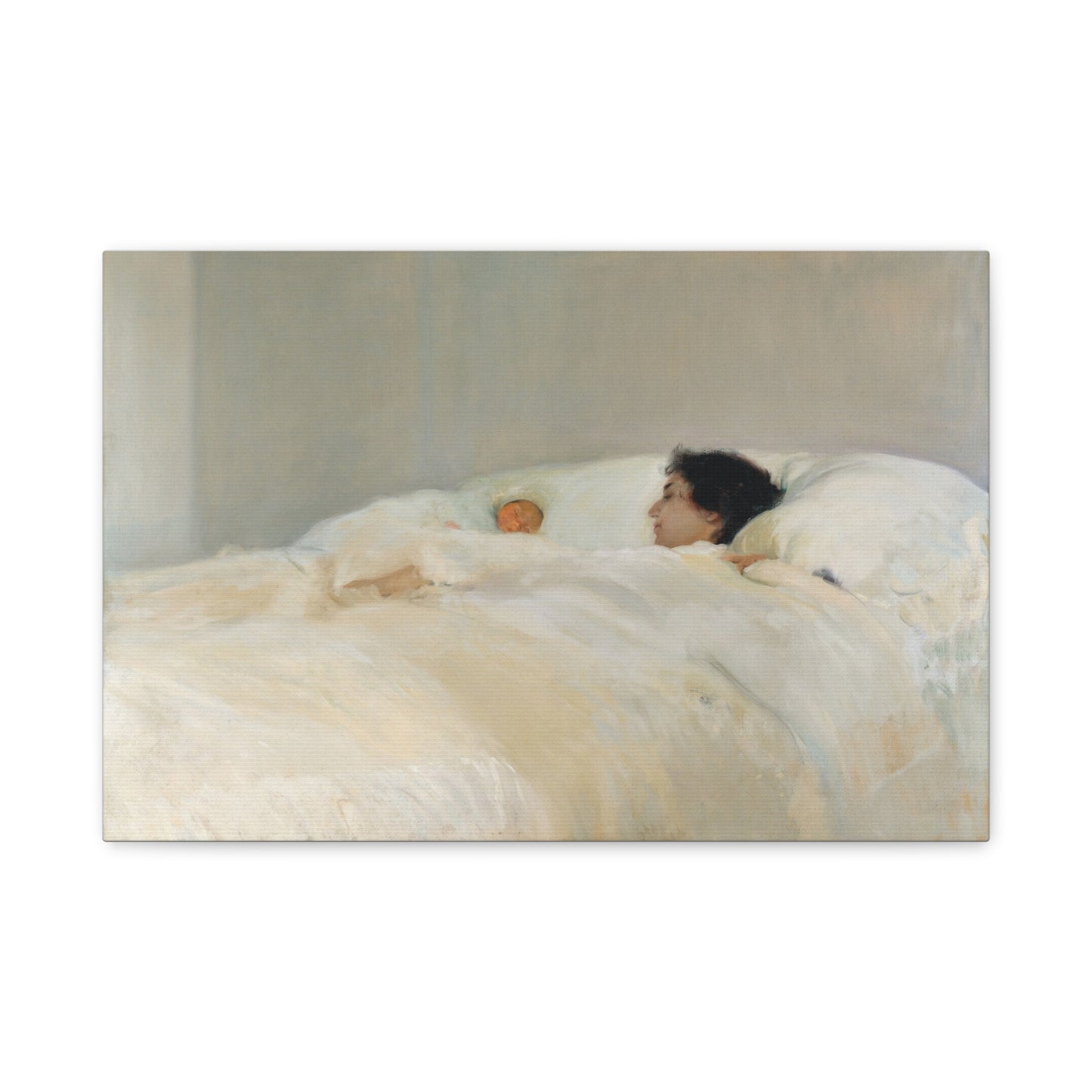 Mother by Joaquin Sorolla y Bastida Art Canvas Print — Serene Nursery Wall Decor