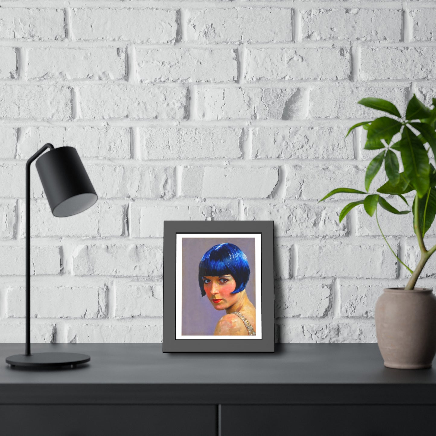 Blue Bob Portrait Framed Poster