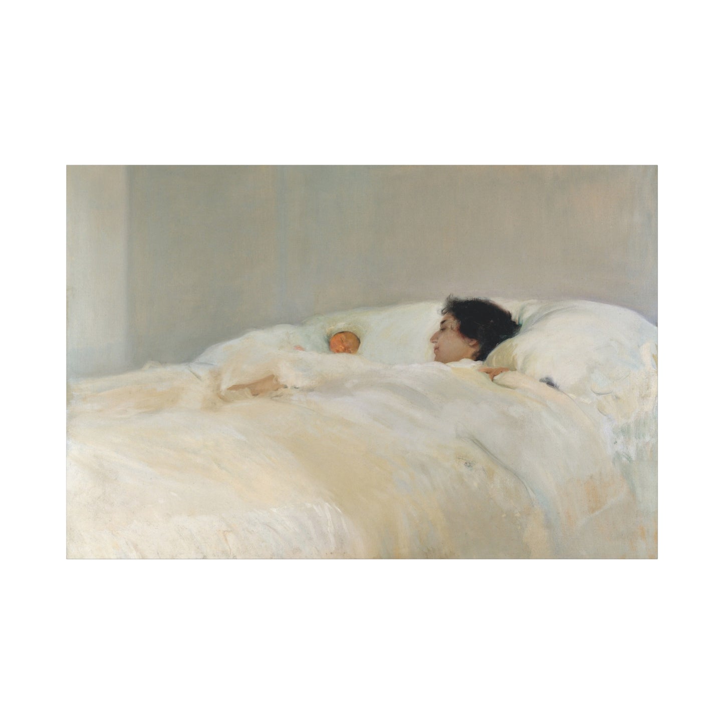 Mother by Joaquin Sorolla y Bastida Art Canvas Print — Serene Nursery Wall Decor